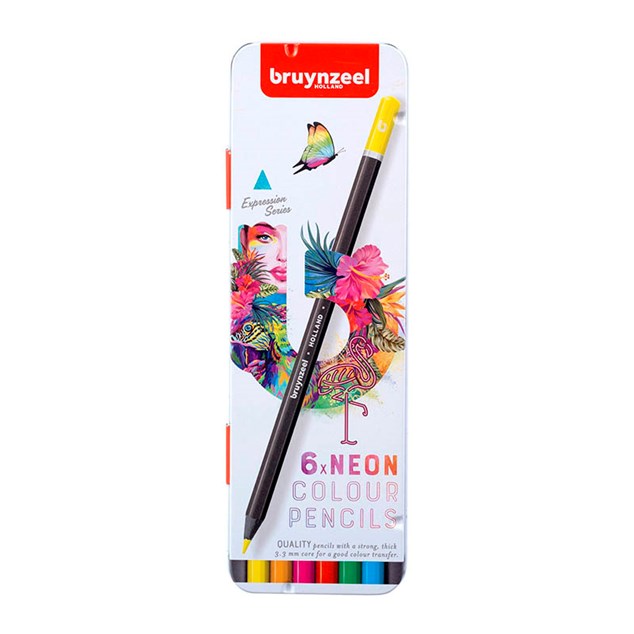 Bruynzeel colour pencils neon - 6 stk. - Fast Lavpris 