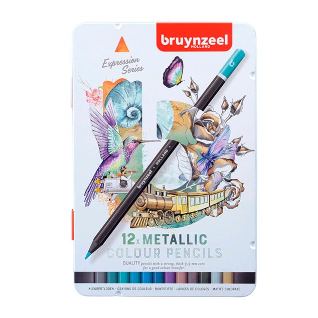 Bruynzeel colour pencils metallic - 12 stk. - Fast Lavpris 